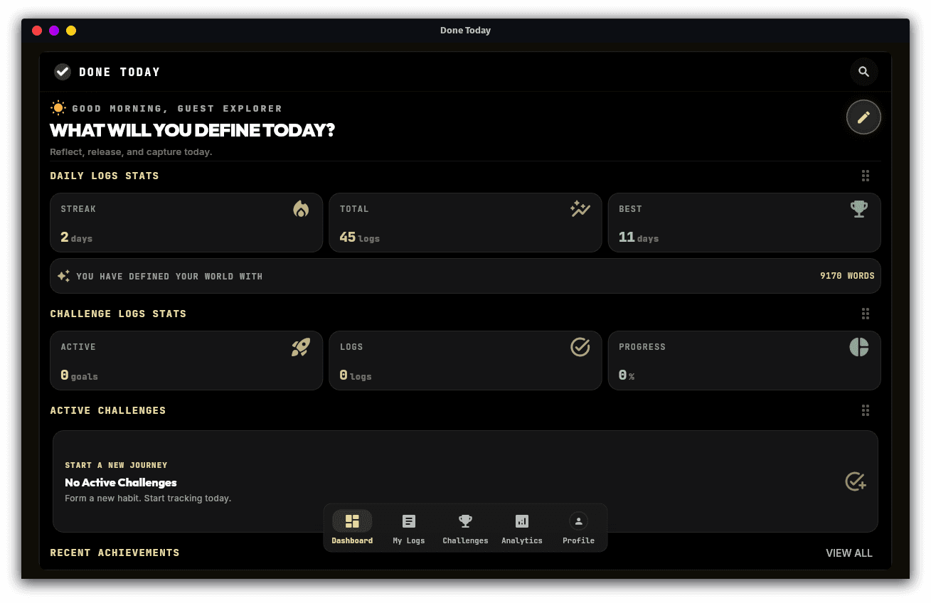 Done Today Desktop Preview